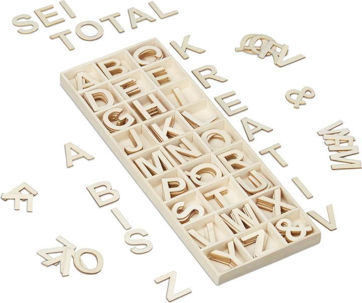 Produktbild Relaxdays Holzbuchstaben Set