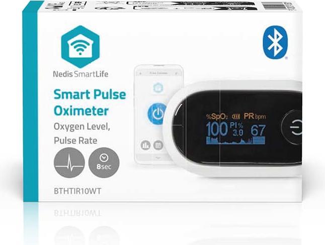 Produktbild Nedis SmartLife Pulsoximeter | Bluetooth | OLED-Anzeige | Akustischer Alarm / Anti-Bewegungsstörunge