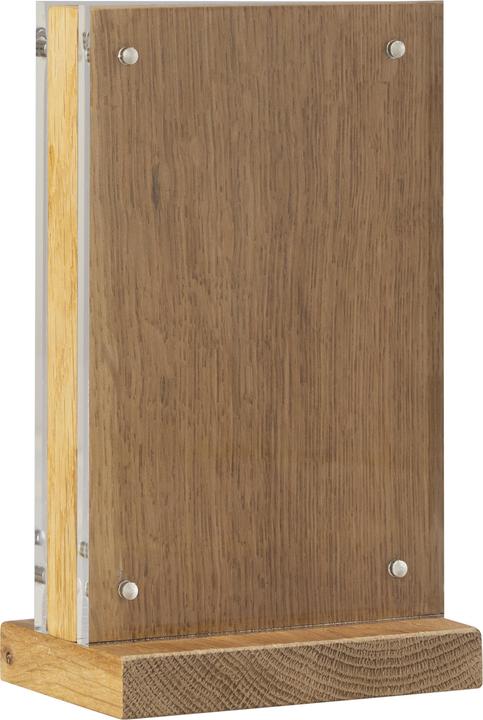 Image du produit Europel Présentoir de table Deluxe, DIN A6 vertical, socle en bois (A6)