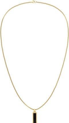 Tommy Hilfiger Original gold-plated necklace with onyx 2790541