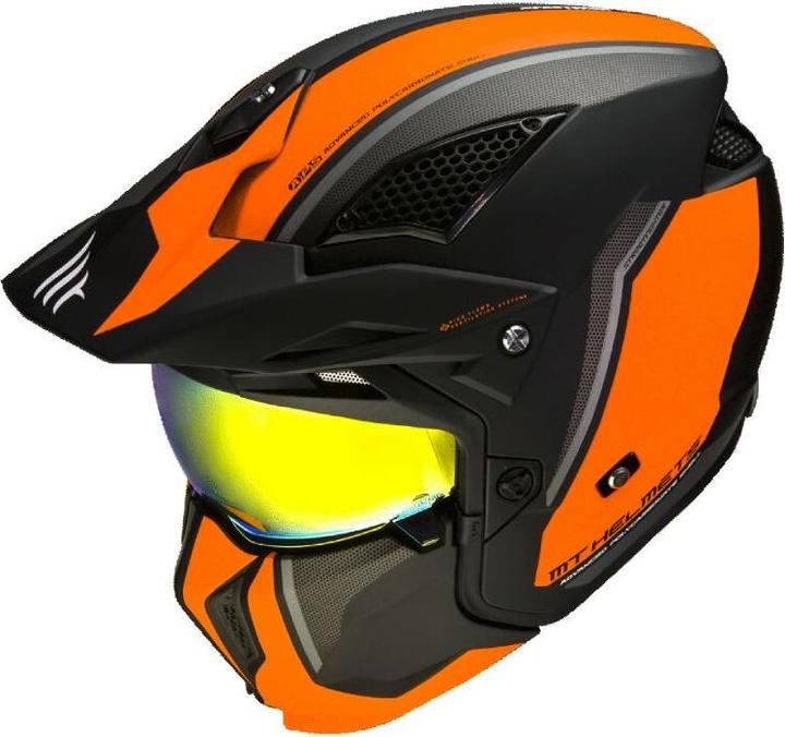 Produktbild MT Helmets motorrad-crosshelm mit abnehmbarem kinnteil und umwandelbarem visier streetfighter sv twin c4 (ece (54 cm, XS)