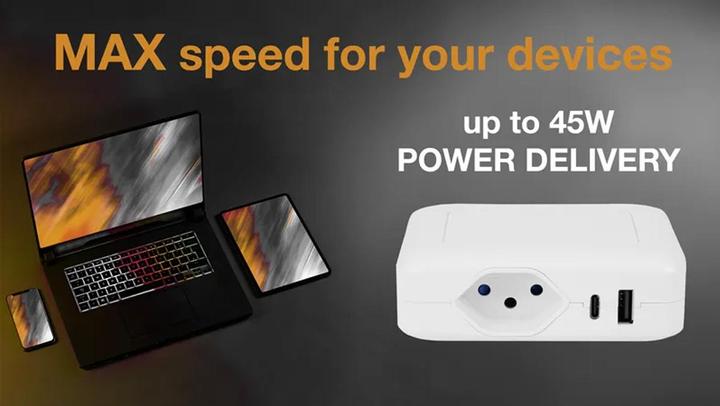 Produktbild Steffen Ladestation IQ (3 x, Typ 13, USB-A, USB-C, 1.50 m)