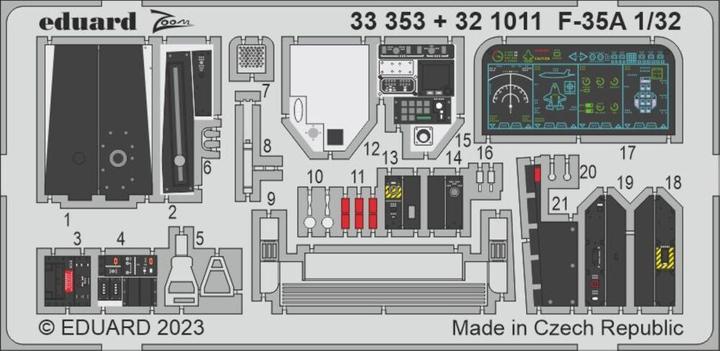 Actual product image Eduard F-35A 1/32 TRUMPETER
