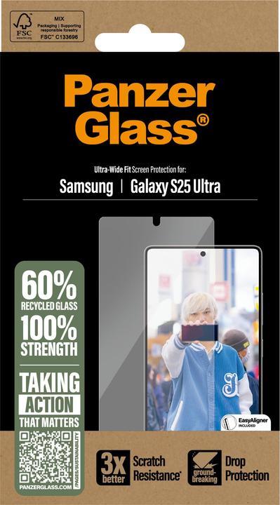 Actual product image PanzerGlass Ultra Wide Fit (1 Piece, Samsung Galaxy S25 Ultra)
