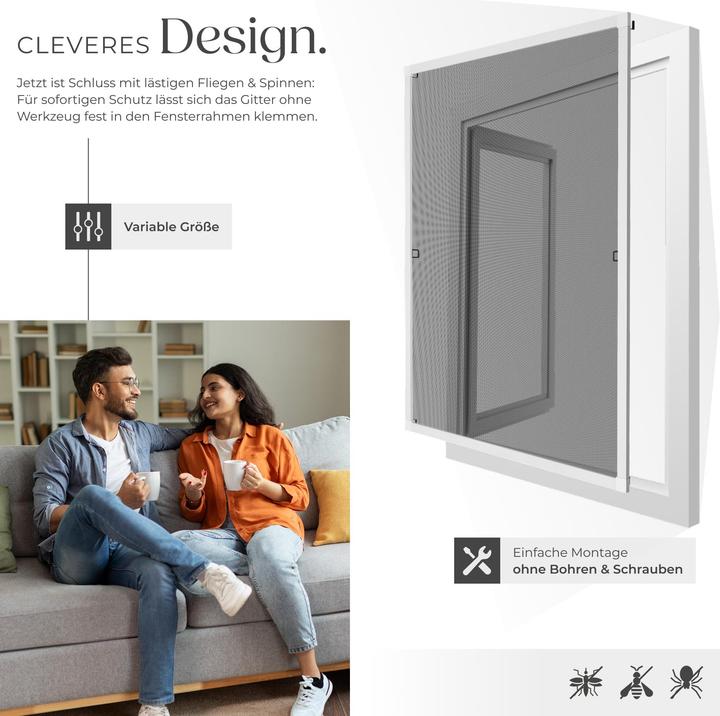 Image du produit tectake Moustiquaire pour fenêtre (100 x 120 cm)
