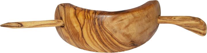 Immagine prodotto Natura Punto Clip per capelli in legno d'ulivo, anello in legno con forcina, Made in Italy (Elastico per capelli)
