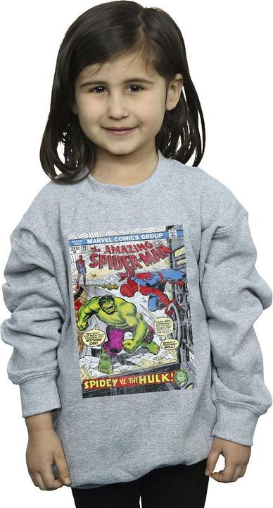 Image du produit - Sweat SPIDER-MAN VS HULK COVER - Fille (128)