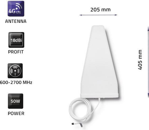 Immagine prodotto Qoltec 57021 Antenna 4G LTE 18 dBi (4G)