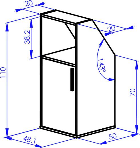 Produktbild Vente-unique Adezio (139.5 x 50 x 110 cm)