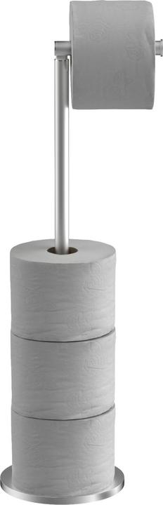 Produktbild Intirilife freistehende Edelstahl Toilettenpapierhalterung Papierrollenständer in Silber - Höhe 55 cm