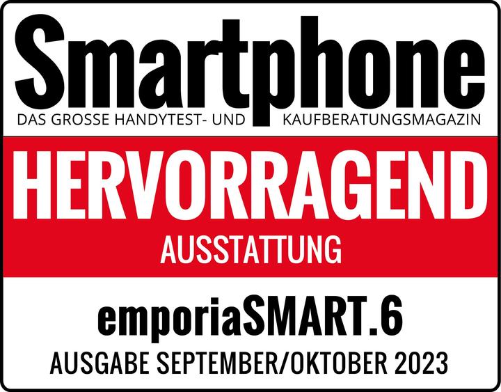 Produktbild Emporia SMART.6, Senioren-Smartphone (128 GB, Schwarz, 6.58", Single SIM, 50 Mpx, 5G)