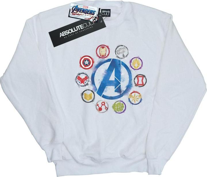 Immagine prodotto Felpa Avengers Endgame per bambine con icone dipinte (140, 146)
