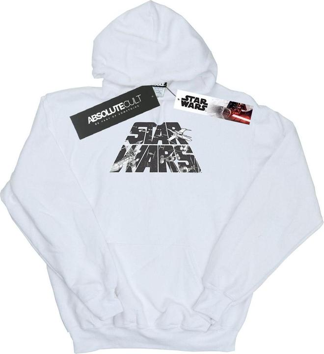 Immagine prodotto Star Wars Logo Space Sketch Felpa con Cappuccio Uomo (XXL)