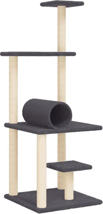 Image du produit VidaXL Kratzbaum mit Sisal-Kratzsäulen Dunkelgrau 136 cm,Farbe (136 cm, Gris foncé)