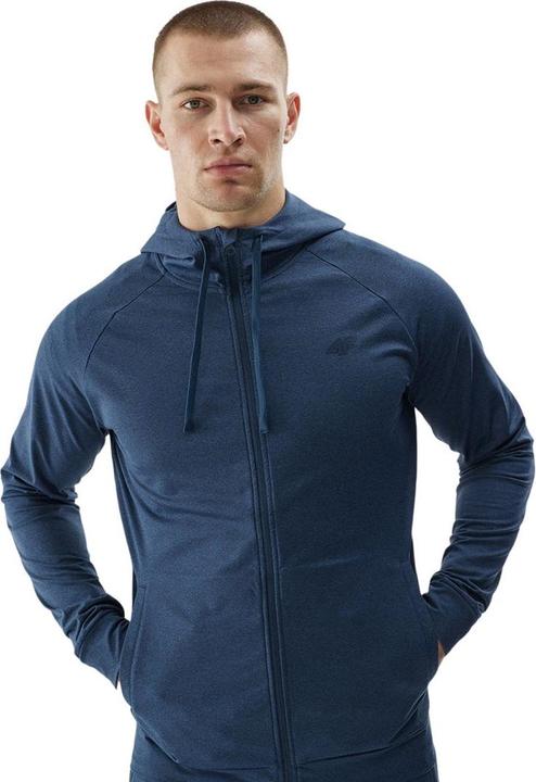 4F Bluza męska M404 granat melanż 4FWAW24TFSWM404 31M XL (31)
