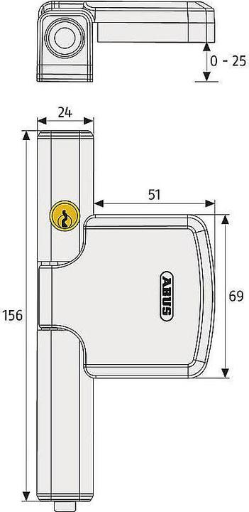 Image du produit Abus Serrure de fenêtre FTS206 W AL0125