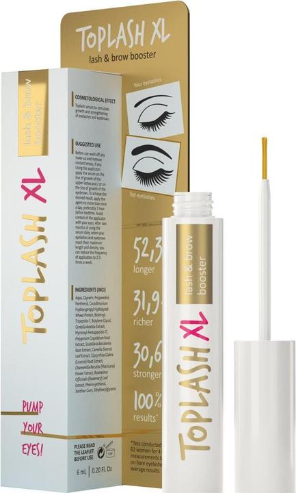 Toplash Wimpern- und Augenbrauen Wachstumsserum (6 ml)