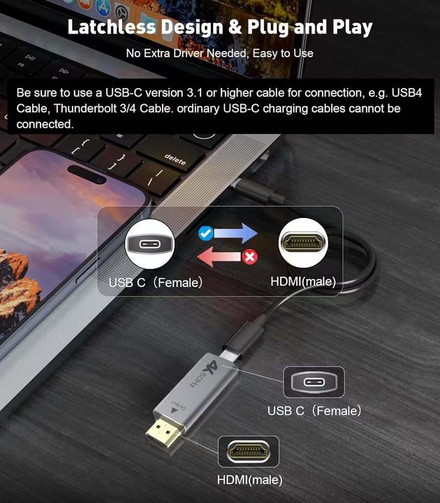 Produktbild MicroConnect HDMI zu (USB Typ-C)