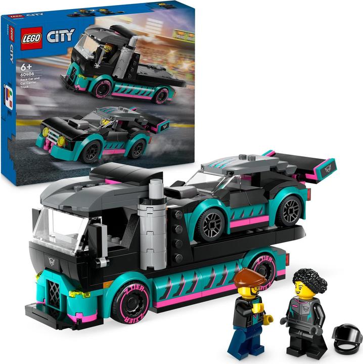 Produktbild LEGO Autotransporter mit Rennwagen (60406, LEGO City)
