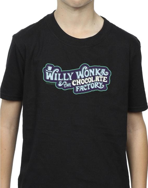 Immagine prodotto Willy Wonka & the Chocolate Factory Chocolate Factory Logo Maglietta Ragazzi (140, 146)