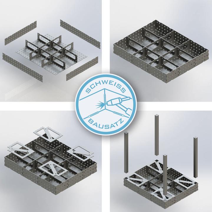 Image du produit Stahlwerk Table de soudage 3D WT-100 3D ST (100 cm, 80 cm)
