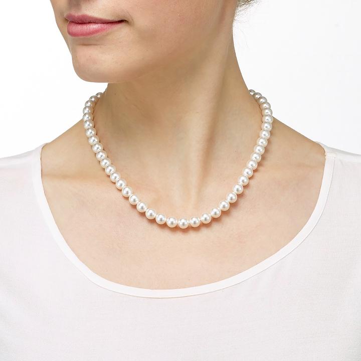 Actual product image Heideman Pearl Necklace No. 8 silver shiny matt (100% stainless steel)