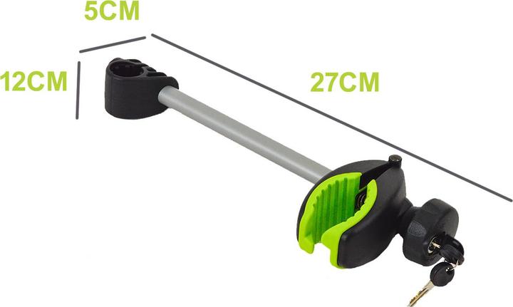 Produktbild BuzzRack Bras moyen avec pince et lock pour porte-vélo (Schwarz)