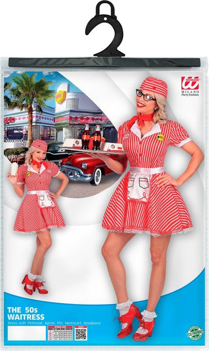Produktbild Widmann KELLNERIN 50er JAHRE (Kleid mit Petticoat, Schürze, Pin, Halstuch, Haube), M (M)