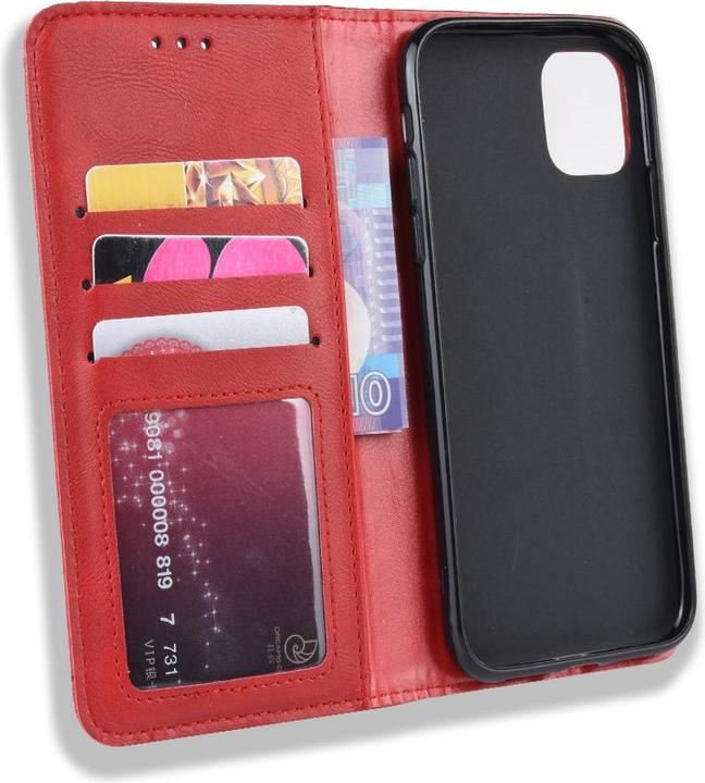 Produktbild Cover-Discount iPhone 12 / 12 Pro - Stand Flip Case Hülle rot (Apple iPhone 12, Apple iPhone 12 Pro)