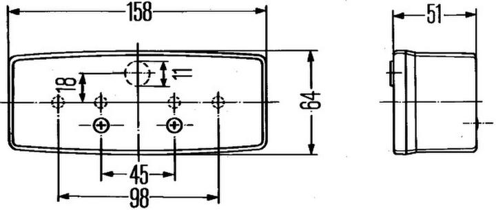 Immagine prodotto Hella Indicatore di direzione anteriore sinistro alogeno montato in superficie per DAF KUBOTA