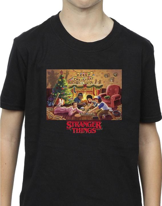 Actual product image Netflix Boys Stranger Things Christmas Gathering T-Shirt (128)