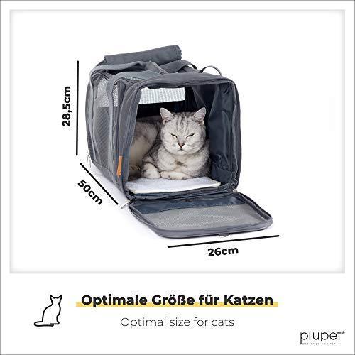 Produktbild PiuPet Katzentransportbox mit herausnehmbarer Fleecematte