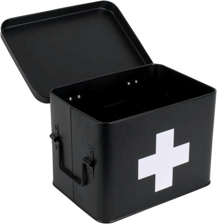 Image du produit present time Armoire de premiers secours petite 21.5 x 16 cm, noir mat