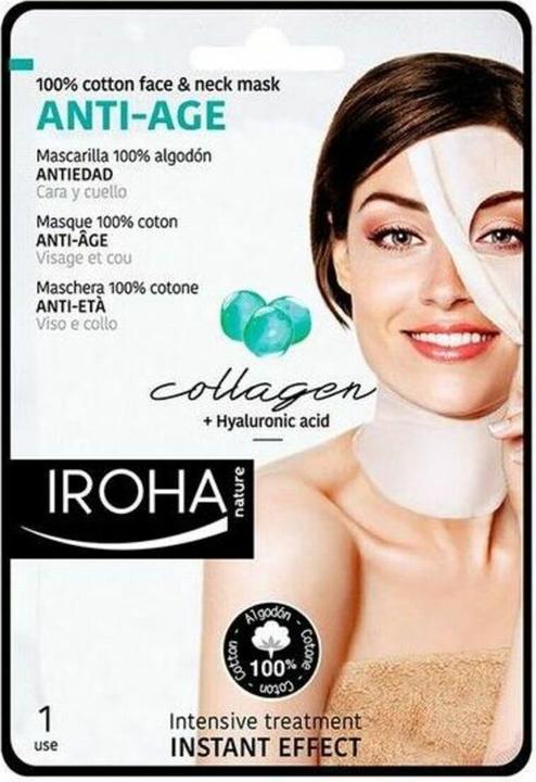 Image du produit Iroha Nature Nature - Masque de coton visage et cou anti-âge (30 ml)