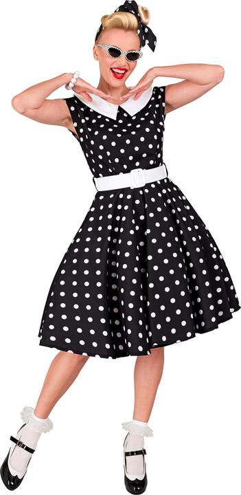 Immagine prodotto Widmann MODA ROCK'N'ROLL DEGLI ANNI '50 NERO (vestito con sottogonna, cintura, fascia per capelli), M (M)