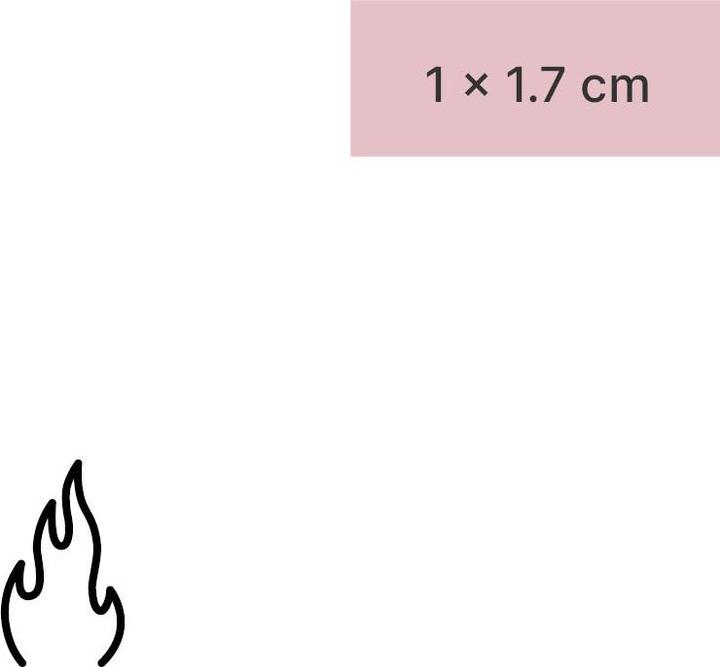 Produktbild minink Temporäres Tattoo – Kleine Flamme