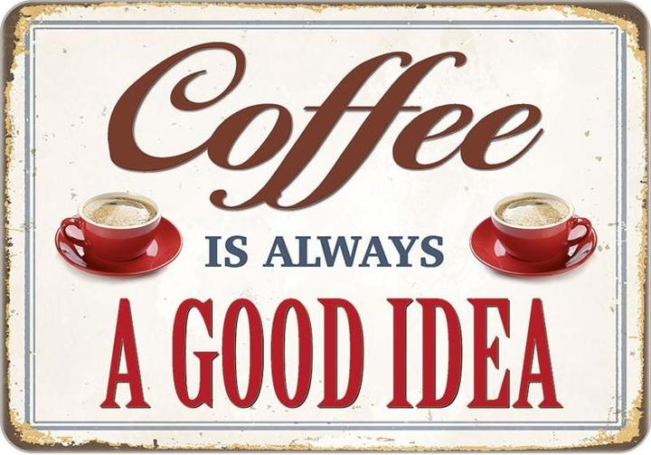 Blechschild Coffee Idea (16.5 x 11.5 cm)