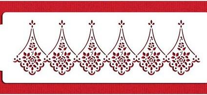 Actual product image Designer Stencils Alencon Lace Companion Stencil