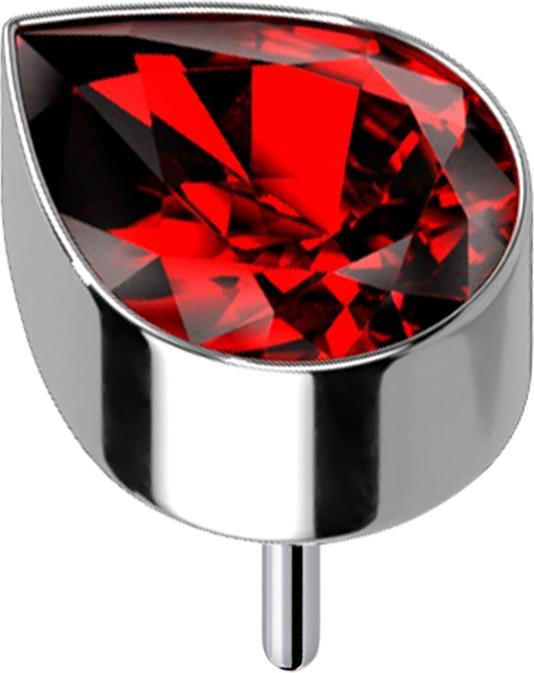 Immagine prodotto Star Piercing Argento senza fili con goccia di cristallo rosso (Titanio G23, senza ottone)