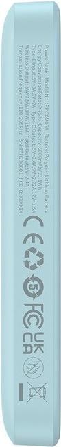 Image du produit Baseus Powerbank mini 6000 mAh 20W (blue) (6000 mAh, 20 W, 20 Wh)