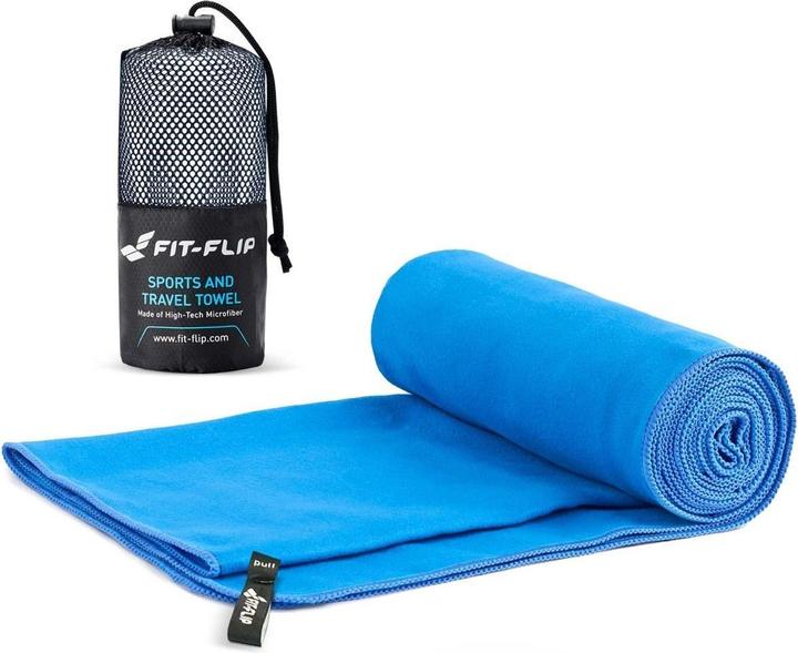 Produktbild Fit-Flip Mikrofaser Handtuch schnelltrocknend mit Tasche 100x200cm (100 x 200 cm)