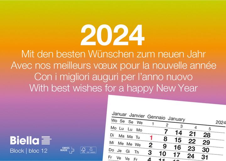 Produktbild Biella Abreisskalender Monat (Spezial, Harter Einband, Deutsch, Englisch, Italienisch, Französisch)