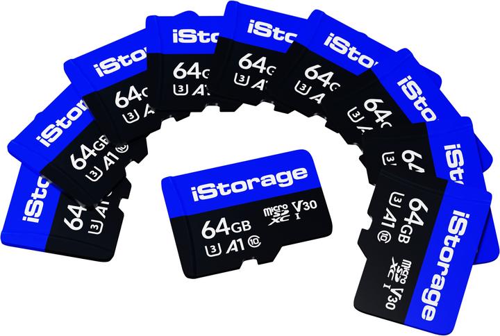 Produktbild iStorage microSD Card (10-Pack) (64 GB, microSDXC, U3, UHS-III)