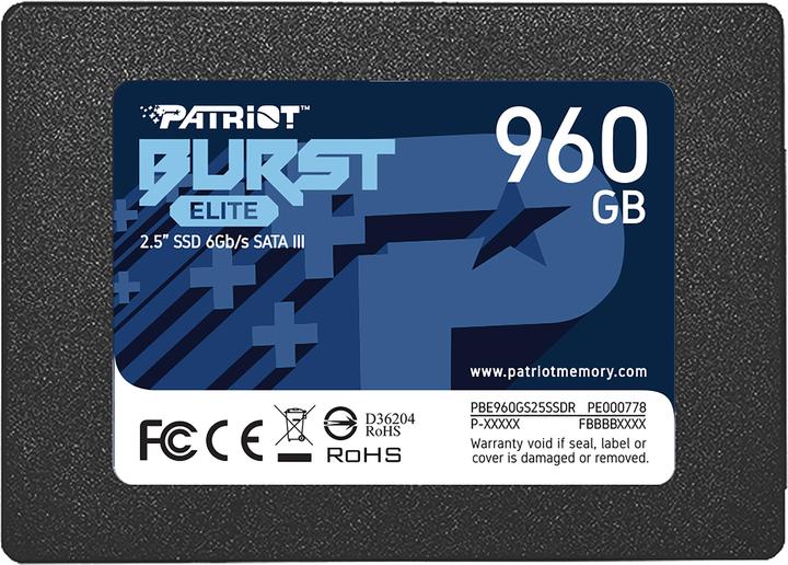 Patriot Burst Elite - 960 GB SSD - intern - 2.5" (6.4 cm) (960 GB, 2.5")