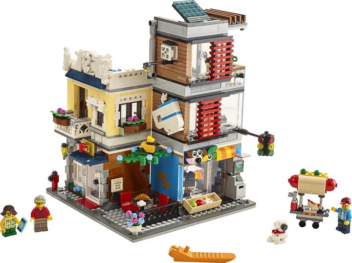 Image du produit LEGO Maison de ville avec animalerie Café (31097, LEGO Creator 3-in-1)