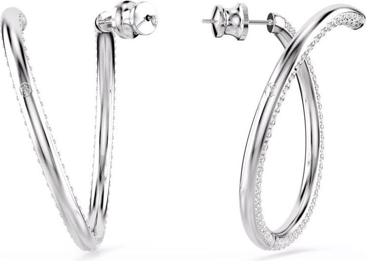 Image du produit Swarovski Créoles Dextera à coupe ronde Blanc (Métal Swarovski)