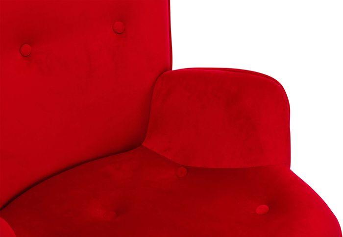 Image du produit CLP fauteuil à bascule Sanka velours, rouge