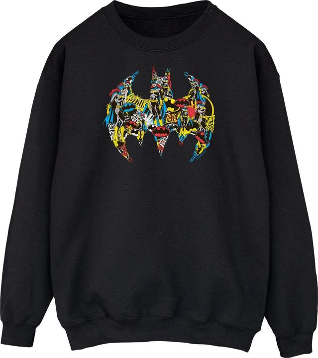 Batman Batgirl Logo Collage Baumwolle Sweatshirt