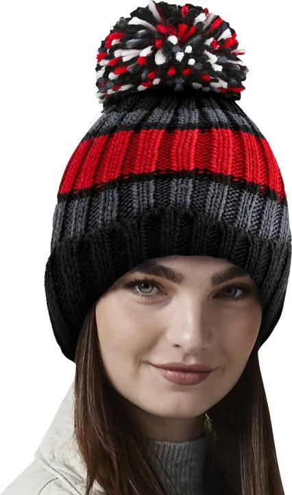 Image du produit Beechfield Hygge avec bonnet à rayures (Taille unique)