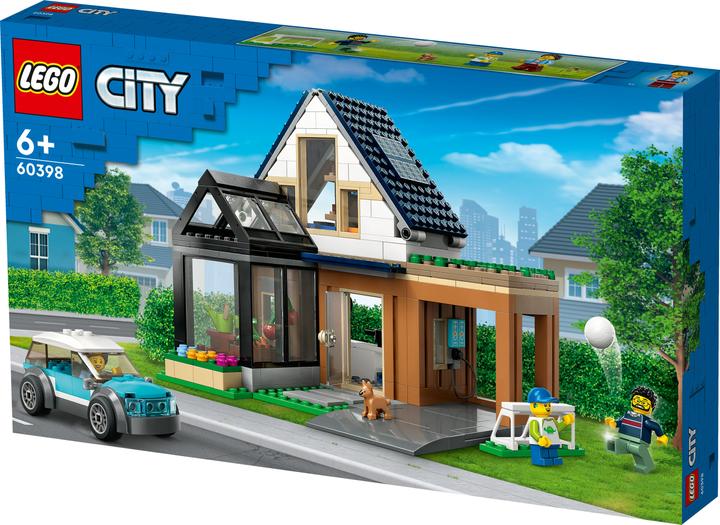 Image du produit LEGO Maison familiale avec voiture électrique (60398, LEGO City)